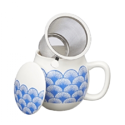 Ventagli Camilla Tea mug with lid and stainless steel infuser, 0,35 lt, Monaco Blue